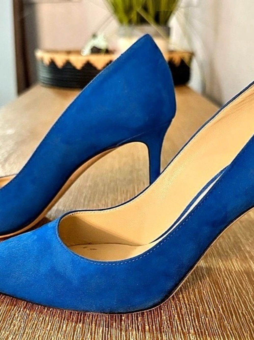 Jimmy Choo Romy 85 Suede Pumps Blue EU 36